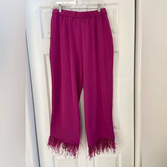NWT WAYF Feather Trim Pants - Picture 7 of 12